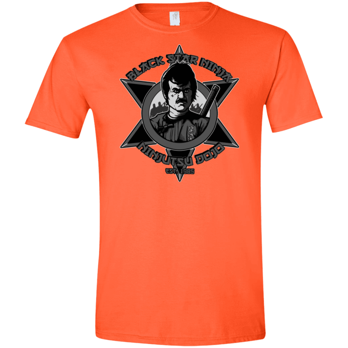 T-Shirts Orange / S Black Star Dojo Men's Semi-Fitted Softstyle
