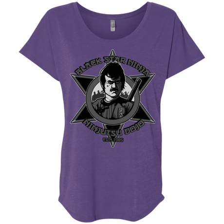 T-Shirts Purple Rush / X-Small Black Star Dojo Triblend Dolman Sleeve