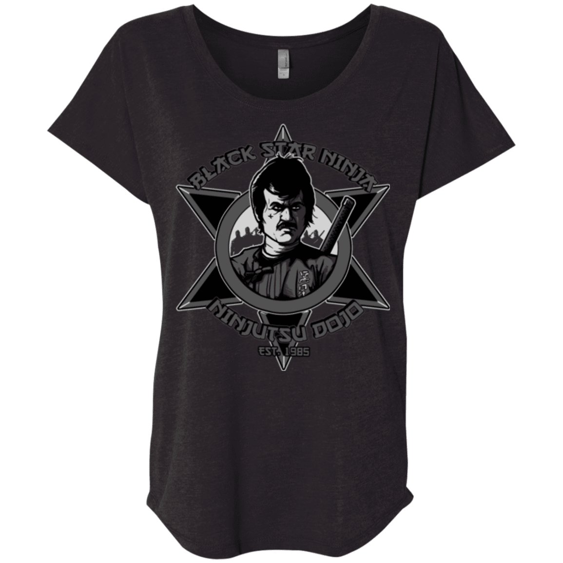 T-Shirts Vintage Black / X-Small Black Star Dojo Triblend Dolman Sleeve