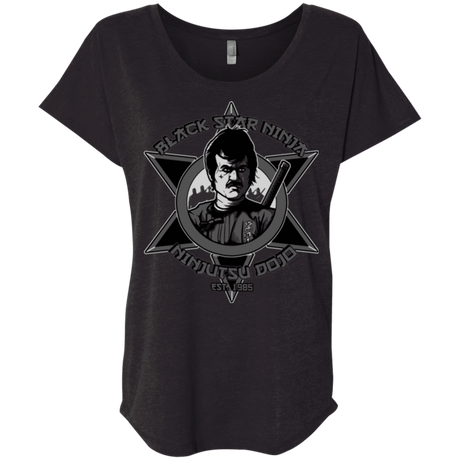 T-Shirts Vintage Black / X-Small Black Star Dojo Triblend Dolman Sleeve