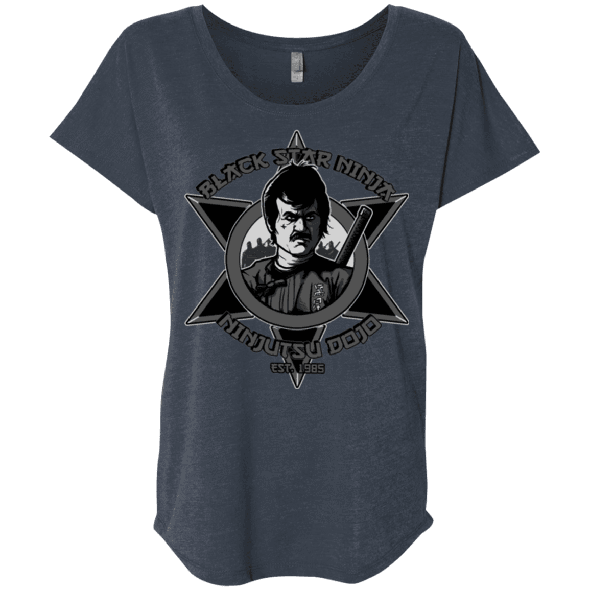 T-Shirts Vintage Navy / X-Small Black Star Dojo Triblend Dolman Sleeve