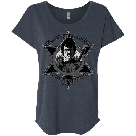 T-Shirts Vintage Navy / X-Small Black Star Dojo Triblend Dolman Sleeve