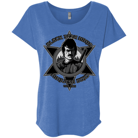 T-Shirts Vintage Royal / X-Small Black Star Dojo Triblend Dolman Sleeve