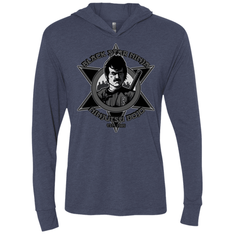 T-Shirts Vintage Navy / X-Small Black Star Dojo Triblend Long Sleeve Hoodie Tee