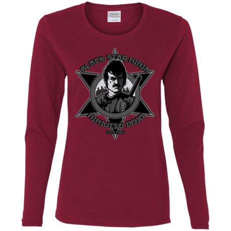 T-Shirts Cardinal / S Black Star Dojo Women's Long Sleeve T-Shirt