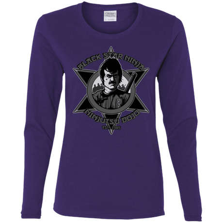 T-Shirts Purple / S Black Star Dojo Women's Long Sleeve T-Shirt