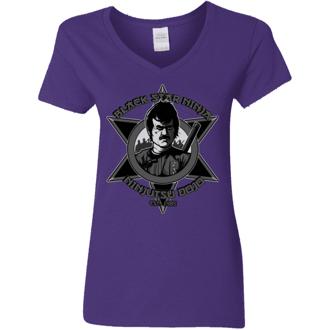 T-Shirts Purple / S Black Star Dojo Women's V-Neck T-Shirt