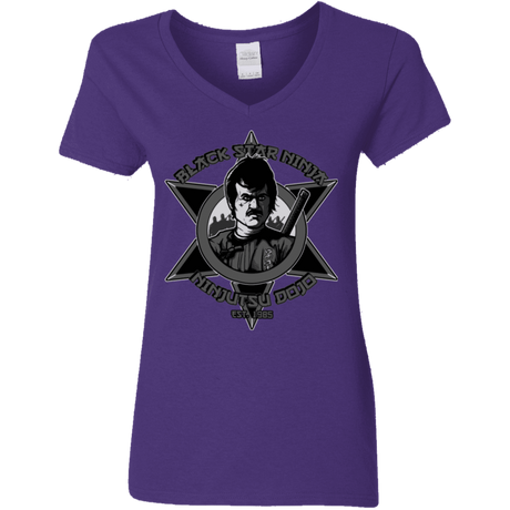 T-Shirts Purple / S Black Star Dojo Women's V-Neck T-Shirt