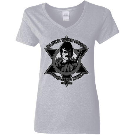 T-Shirts Sport Grey / S Black Star Dojo Women's V-Neck T-Shirt