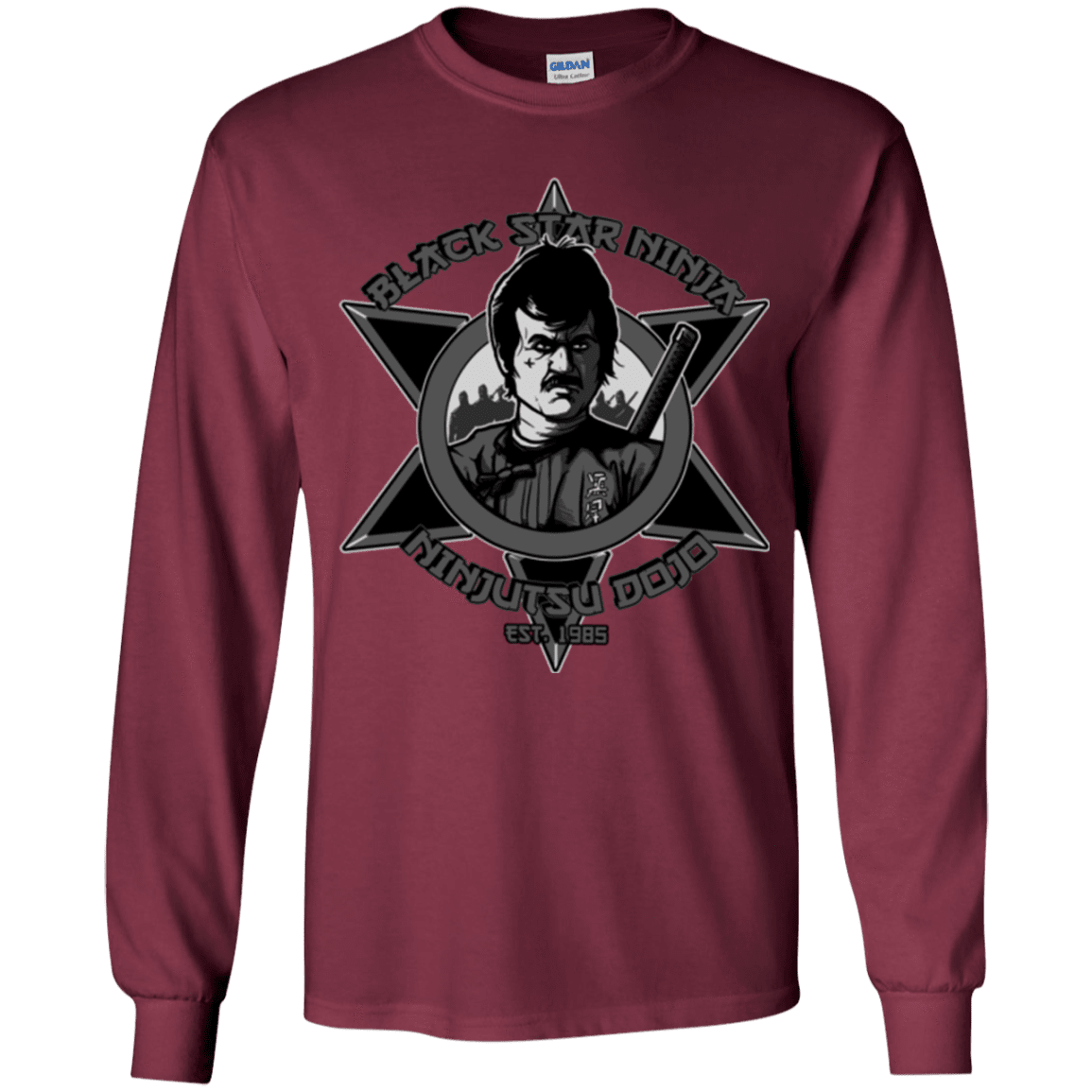 T-Shirts Maroon / YS Black Star Dojo Youth Long Sleeve T-Shirt