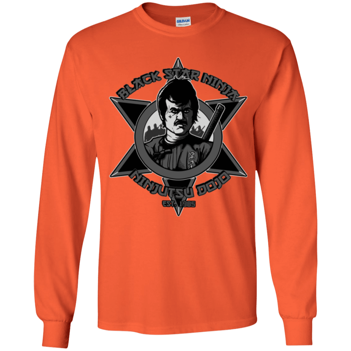 T-Shirts Orange / YS Black Star Dojo Youth Long Sleeve T-Shirt