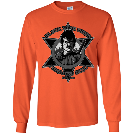 T-Shirts Orange / YS Black Star Dojo Youth Long Sleeve T-Shirt