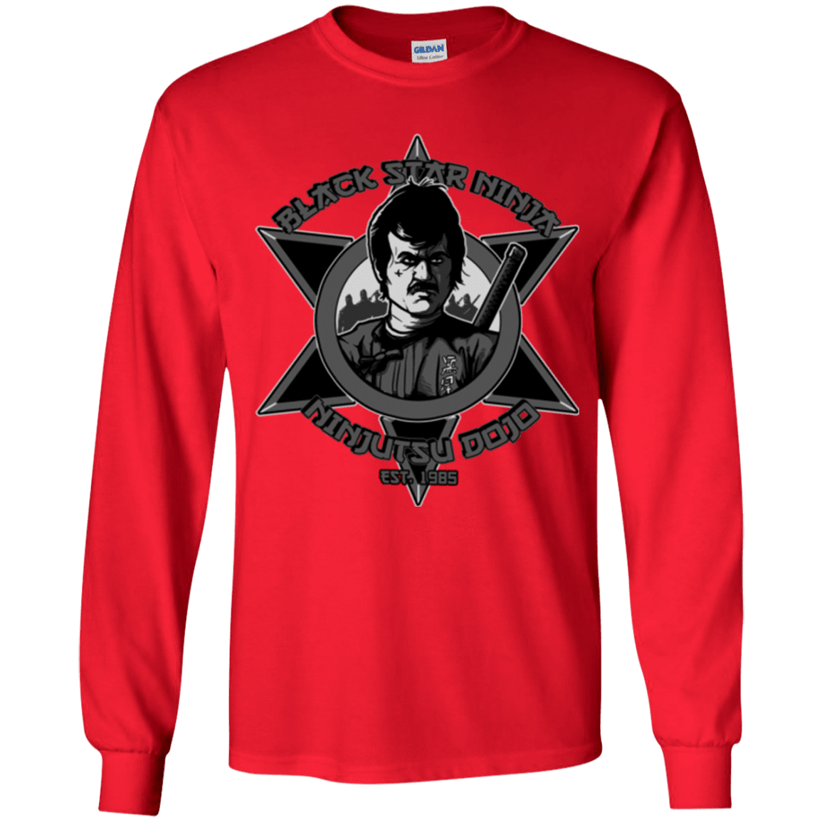 T-Shirts Red / YS Black Star Dojo Youth Long Sleeve T-Shirt