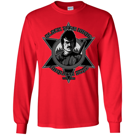 T-Shirts Red / YS Black Star Dojo Youth Long Sleeve T-Shirt