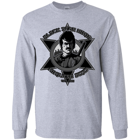 T-Shirts Sport Grey / YS Black Star Dojo Youth Long Sleeve T-Shirt