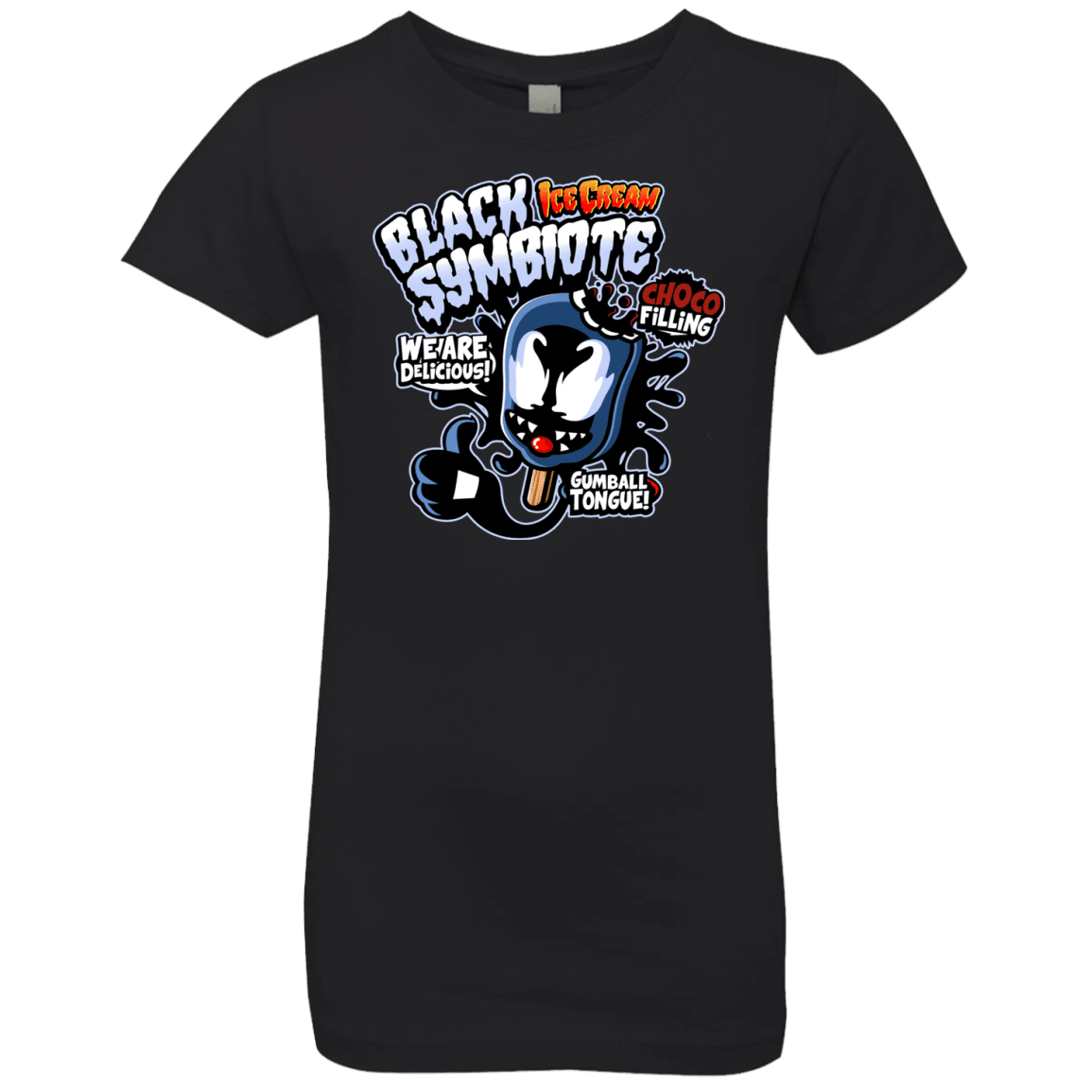 T-Shirts Black / YXS Black Symbiote Ice Cream Girls Premium T-Shirt