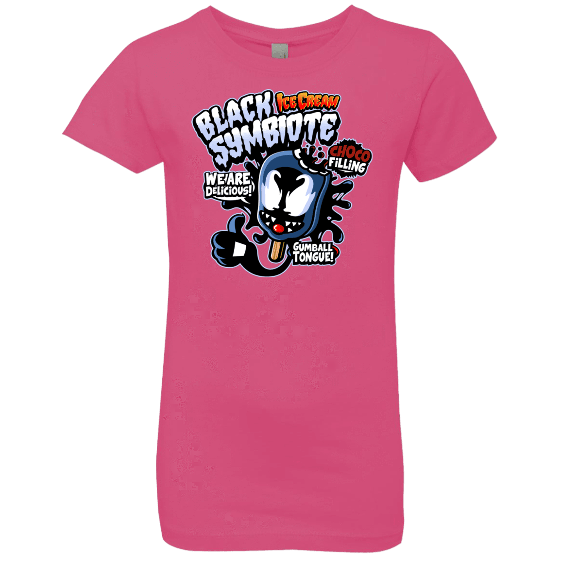 T-Shirts Hot Pink / YXS Black Symbiote Ice Cream Girls Premium T-Shirt