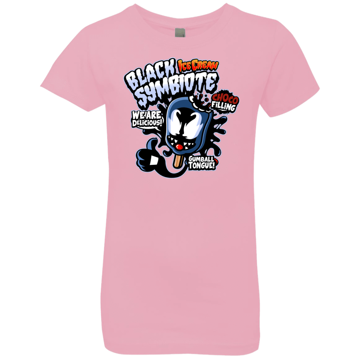 T-Shirts Light Pink / YXS Black Symbiote Ice Cream Girls Premium T-Shirt
