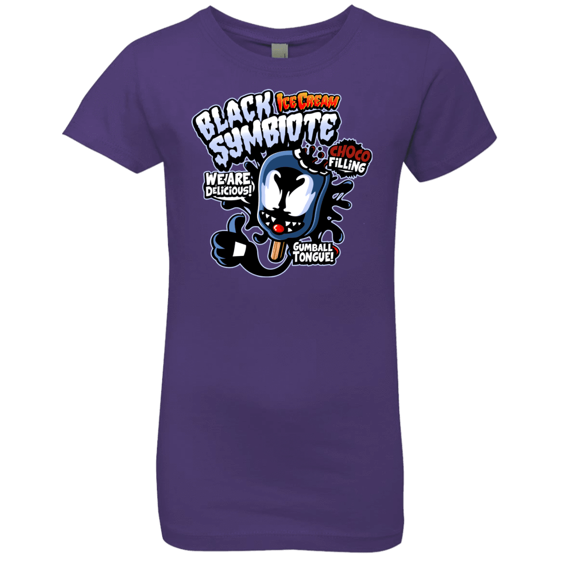 T-Shirts Purple Rush / YXS Black Symbiote Ice Cream Girls Premium T-Shirt