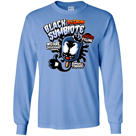 T-Shirts Carolina Blue / S Black Symbiote Ice Cream Men's Long Sleeve T-Shirt