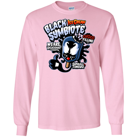 T-Shirts Light Pink / S Black Symbiote Ice Cream Men's Long Sleeve T-Shirt