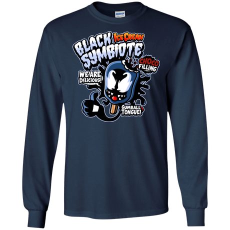 T-Shirts Navy / S Black Symbiote Ice Cream Men's Long Sleeve T-Shirt