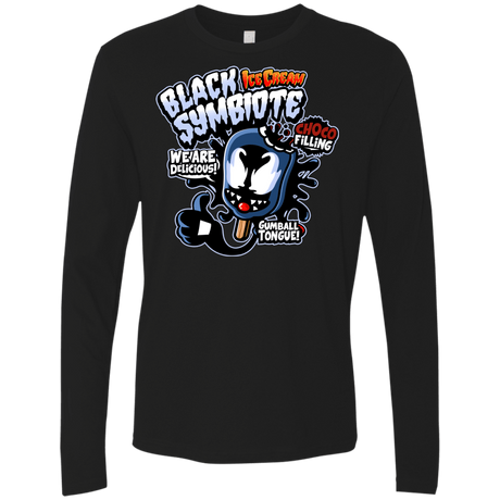 T-Shirts Black / S Black Symbiote Ice Cream Men's Premium Long Sleeve