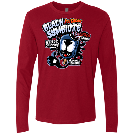 T-Shirts Cardinal / S Black Symbiote Ice Cream Men's Premium Long Sleeve