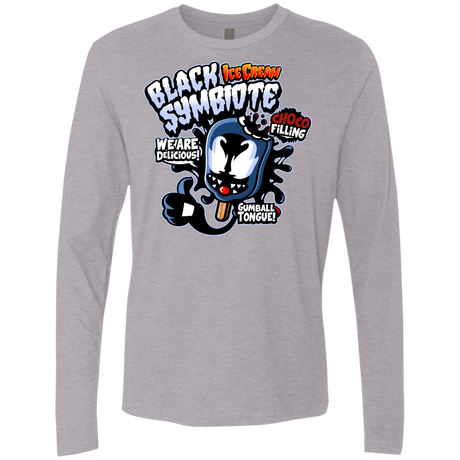T-Shirts Heather Grey / S Black Symbiote Ice Cream Men's Premium Long Sleeve