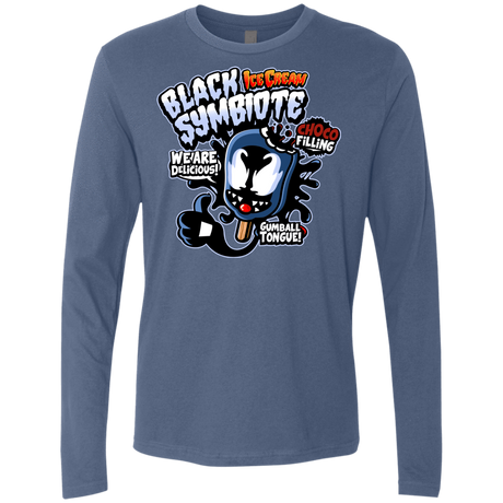 T-Shirts Indigo / S Black Symbiote Ice Cream Men's Premium Long Sleeve