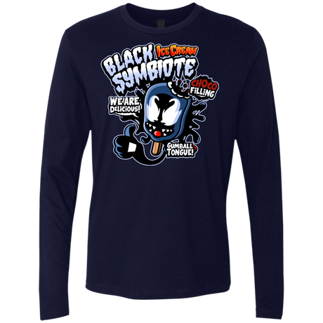 T-Shirts Midnight Navy / S Black Symbiote Ice Cream Men's Premium Long Sleeve