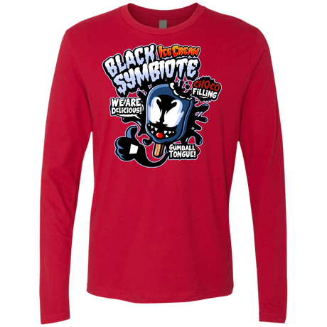 T-Shirts Red / S Black Symbiote Ice Cream Men's Premium Long Sleeve