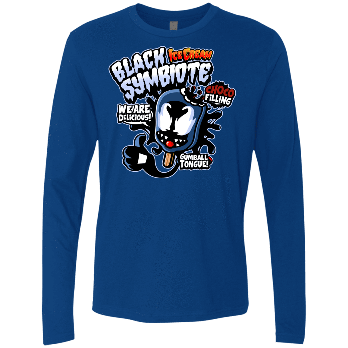 T-Shirts Royal / S Black Symbiote Ice Cream Men's Premium Long Sleeve