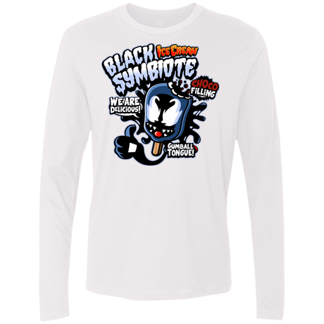 T-Shirts White / S Black Symbiote Ice Cream Men's Premium Long Sleeve