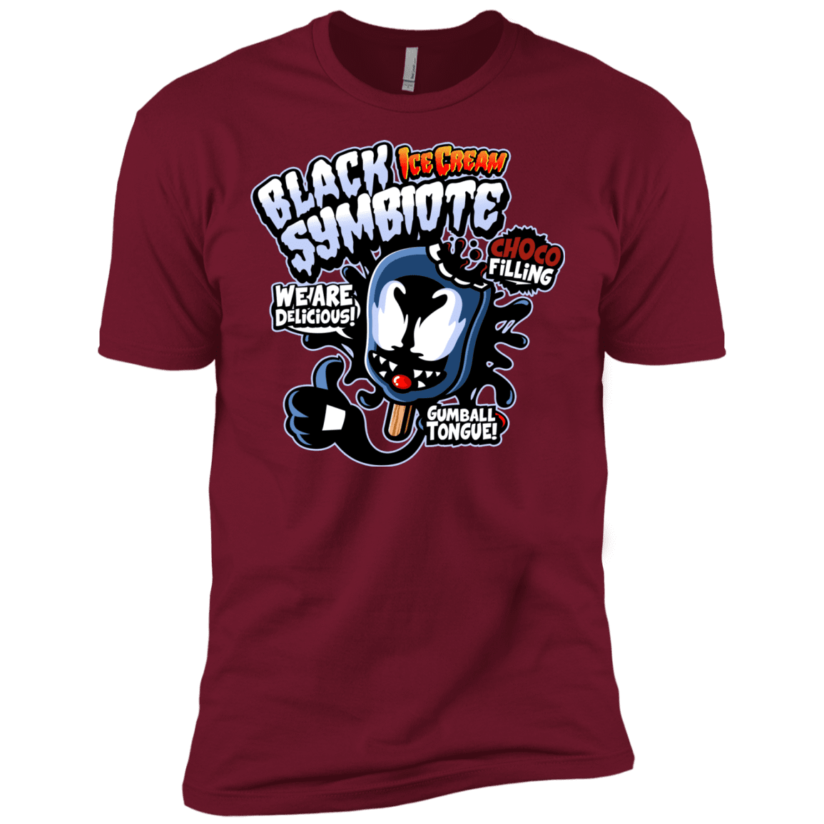 T-Shirts Cardinal / X-Small Black Symbiote Ice Cream Men's Premium T-Shirt