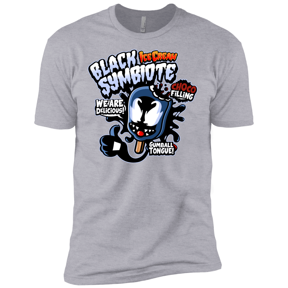 T-Shirts Heather Grey / X-Small Black Symbiote Ice Cream Men's Premium T-Shirt