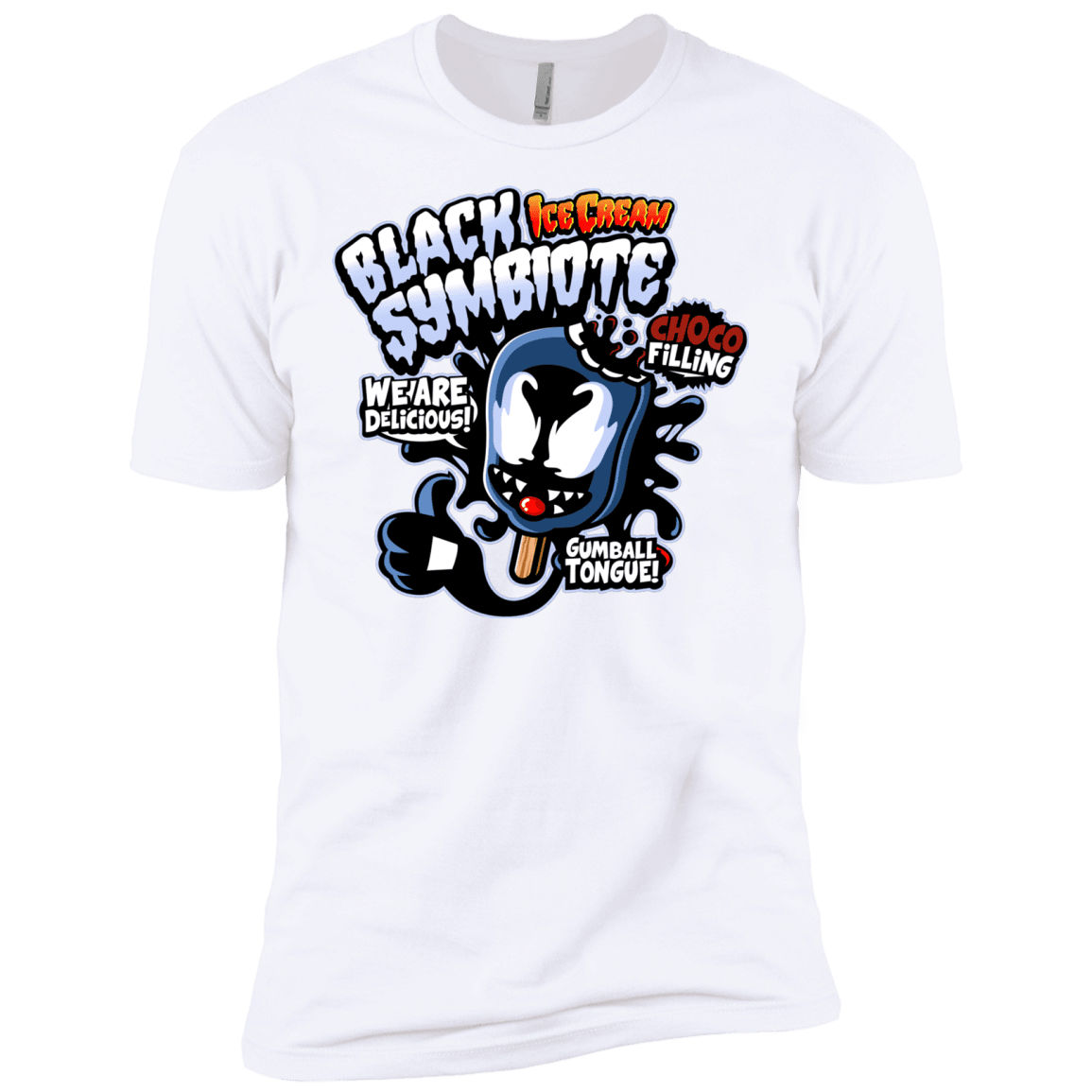 T-Shirts White / X-Small Black Symbiote Ice Cream Men's Premium T-Shirt