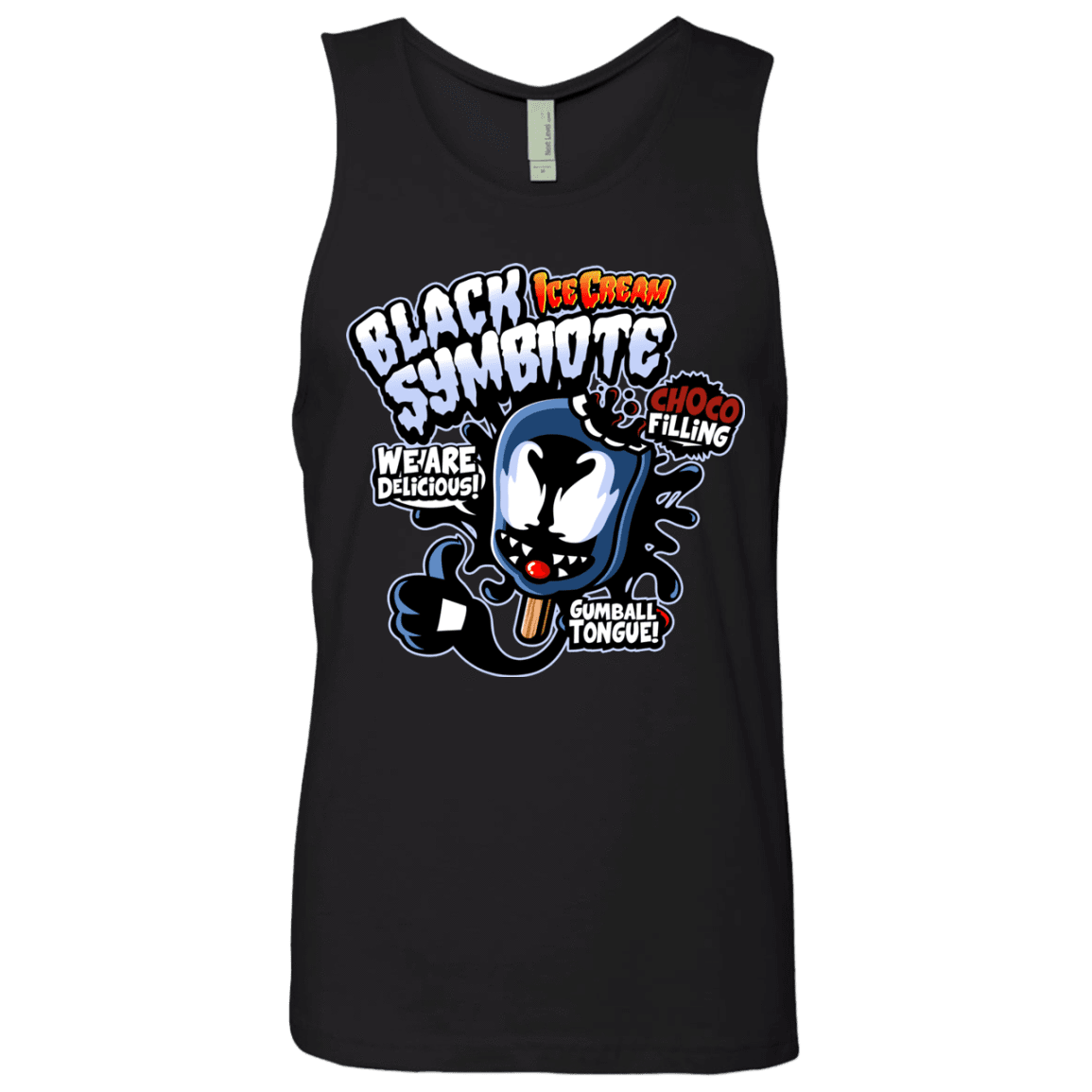 T-Shirts Black / S Black Symbiote Ice Cream Men's Premium Tank Top