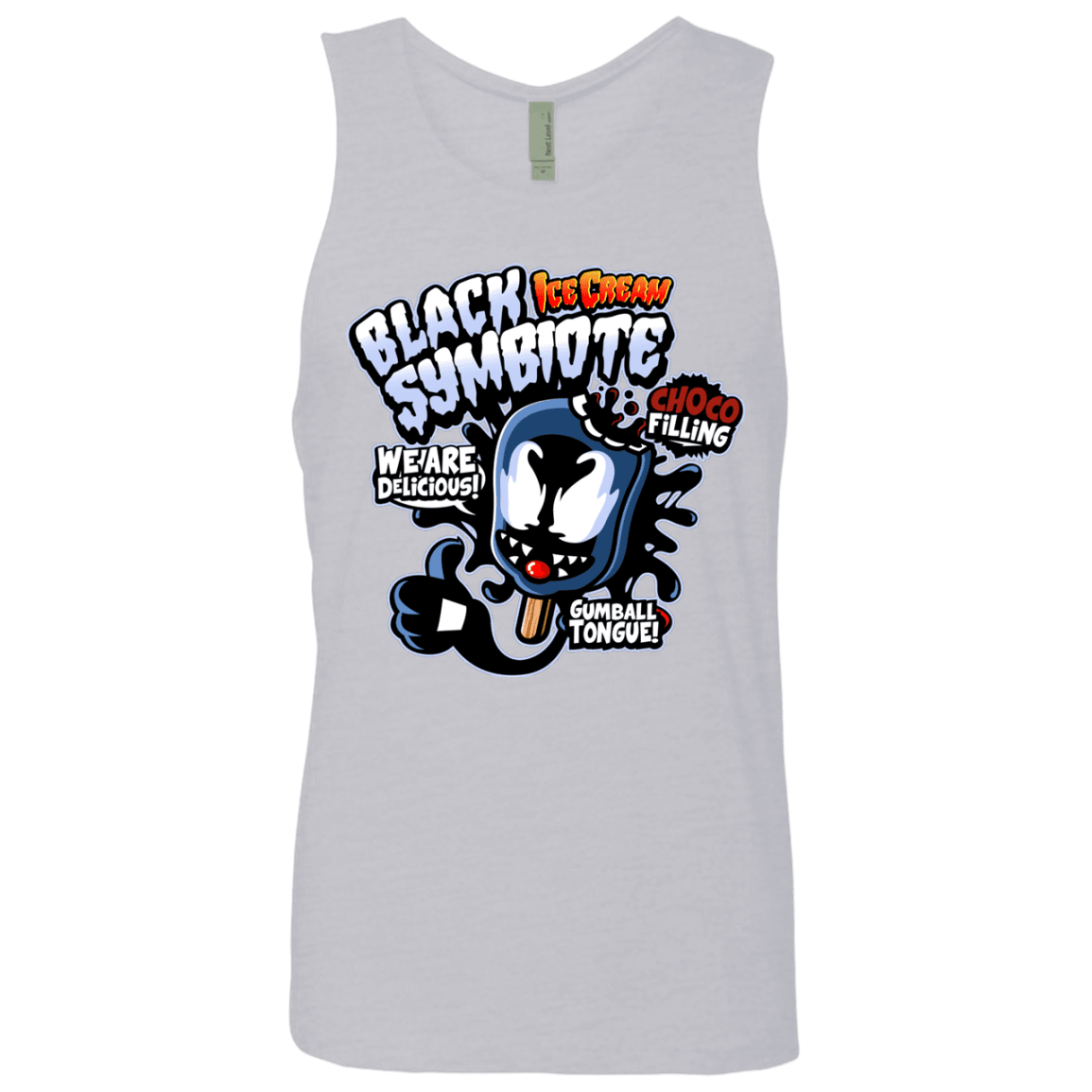 T-Shirts Heather Grey / S Black Symbiote Ice Cream Men's Premium Tank Top