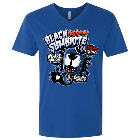 T-Shirts Royal / X-Small Black Symbiote Ice Cream Men's Premium V-Neck