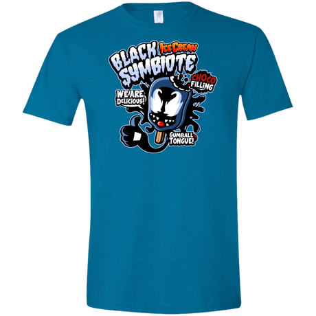 T-Shirts Antique Sapphire / S Black Symbiote Ice Cream Men's Semi-Fitted Softstyle