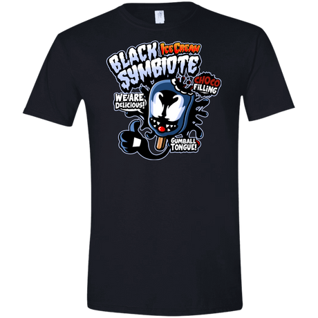 T-Shirts Black / X-Small Black Symbiote Ice Cream Men's Semi-Fitted Softstyle
