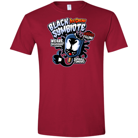 T-Shirts Cardinal Red / S Black Symbiote Ice Cream Men's Semi-Fitted Softstyle