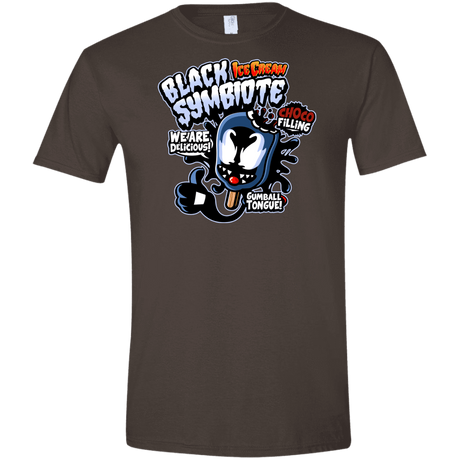 T-Shirts Dark Chocolate / S Black Symbiote Ice Cream Men's Semi-Fitted Softstyle