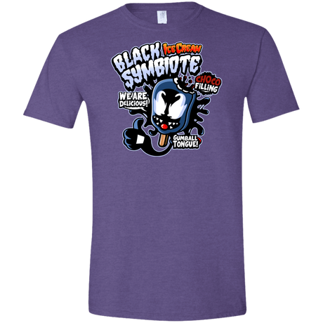 T-Shirts Heather Purple / S Black Symbiote Ice Cream Men's Semi-Fitted Softstyle