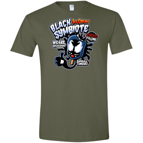 T-Shirts Military Green / S Black Symbiote Ice Cream Men's Semi-Fitted Softstyle