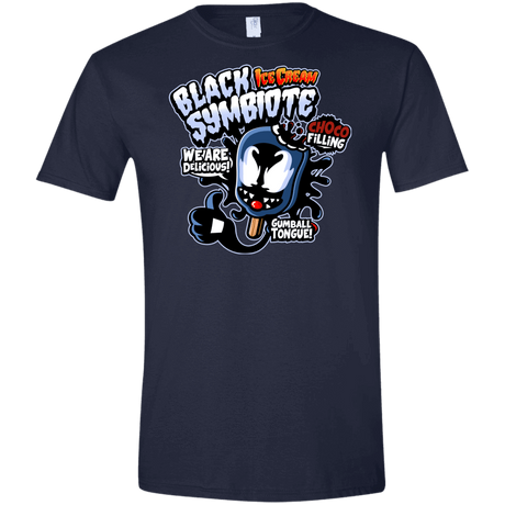T-Shirts Navy / X-Small Black Symbiote Ice Cream Men's Semi-Fitted Softstyle