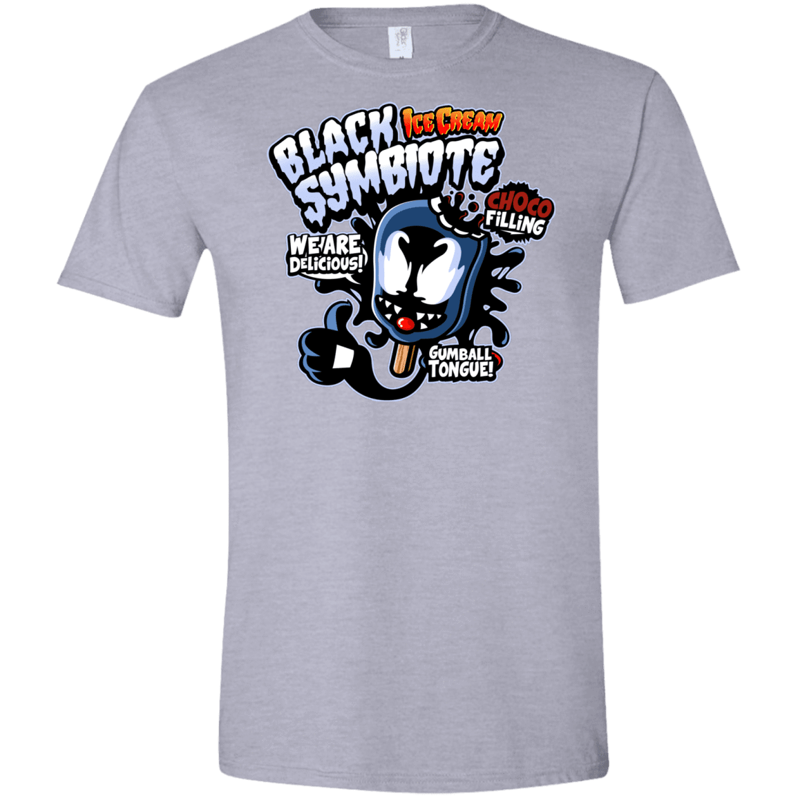 T-Shirts Sport Grey / X-Small Black Symbiote Ice Cream Men's Semi-Fitted Softstyle