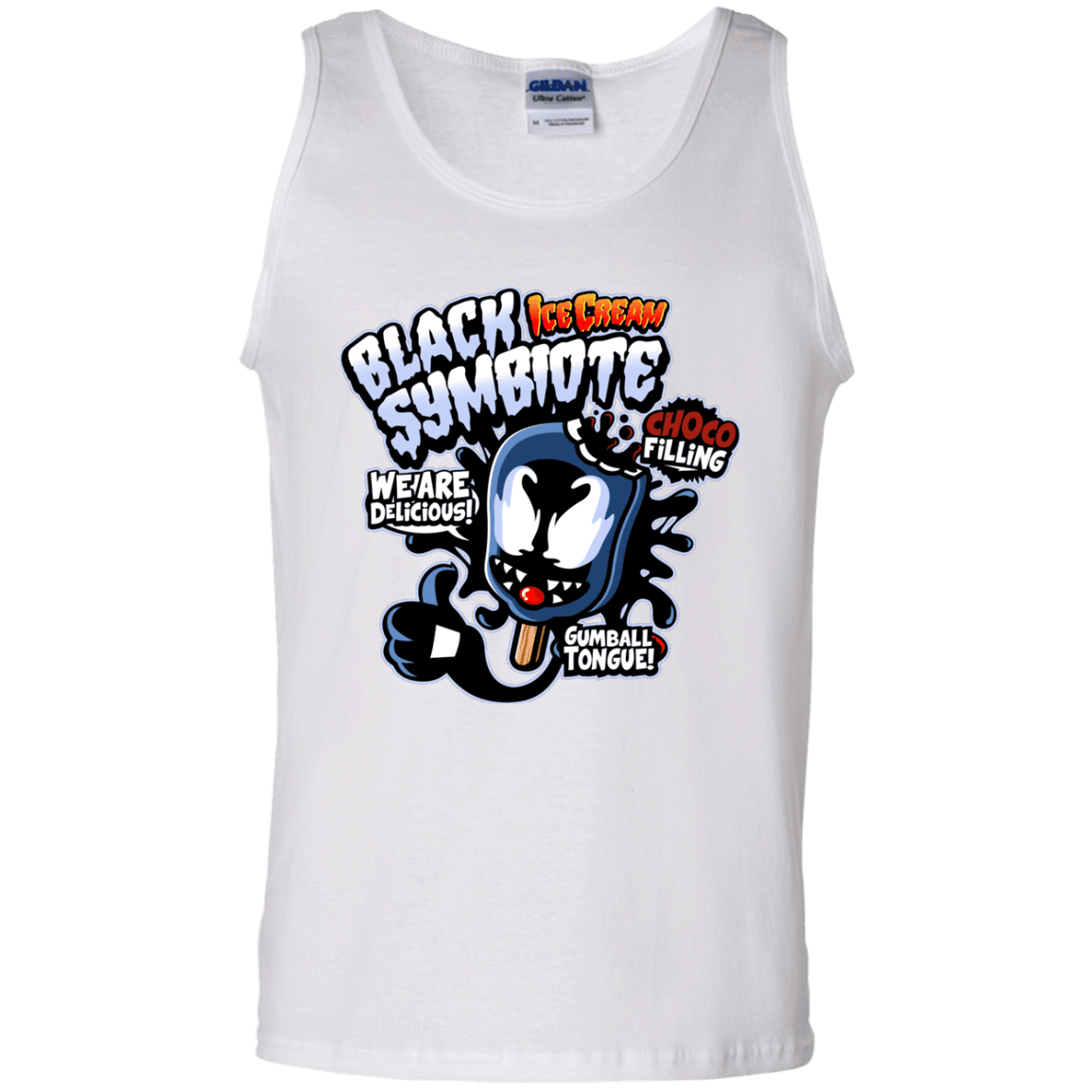 T-Shirts White / S Black Symbiote Ice Cream Men's Tank Top