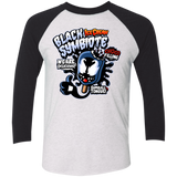 T-Shirts Heather White/Vintage Black / X-Small Black Symbiote Ice Cream Men's Triblend 3/4 Sleeve